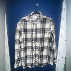 Black and white checker women XXL flannel Old Navy